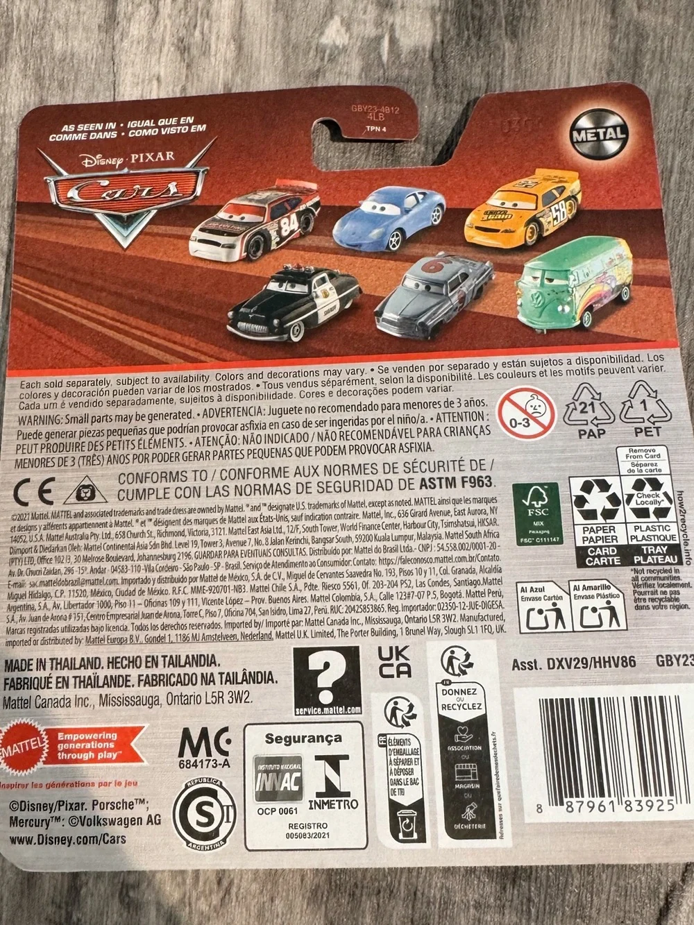 Disney Pixar Cars Chuck Armstrong Metal Mood Springs Diecast Car
